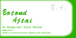 botond ajtai business card